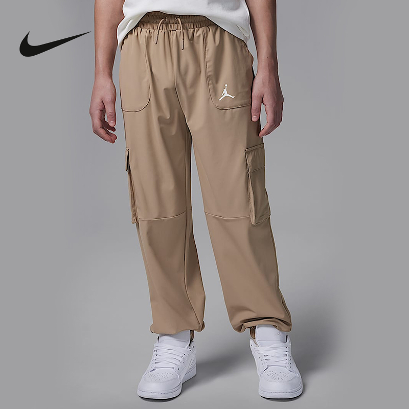 NIKE耐克男童长裤2025夏Jordan大童轻便型梭织工装长裤II6433-256