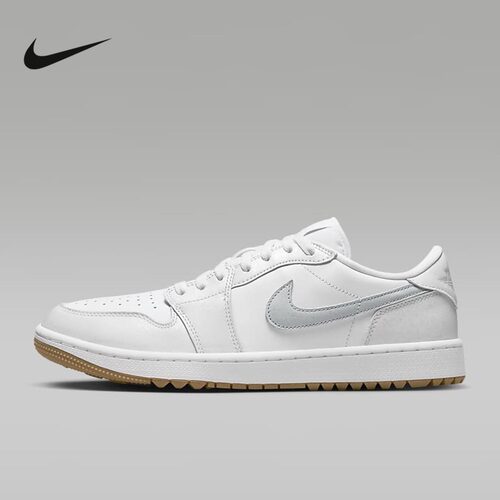 耐克男鞋AIR Jordan 1 AJ1白色高尔夫球鞋缓震低帮板鞋DD9315-111