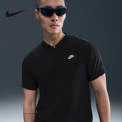 Nike耐克男子短袖POLO衫夏新款运动休闲宽松刺绣棉T恤HQ5975-010