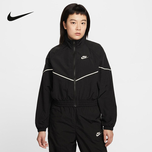 耐克Nike  Windrunner 女子梭织夹克轻盈宽松短款外套 IM8028-011