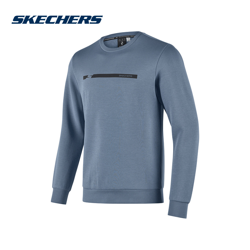 SKECHERS斯凯奇秋季男款运动休闲针织套头卫衣 P324M024-0018