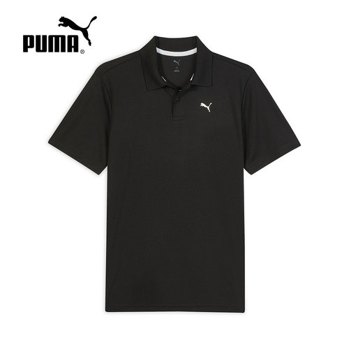 PUMA彪马吸湿速干训练运动修身半袖2025秋男短袖POLO衫 528699-01
