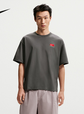 NIKE耐克男子宽松短袖上衣夏季新款棉质半袖休闲T恤 II4380-068