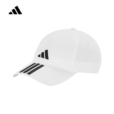 adidas阿迪达斯三条纹遮阳鸭舌棒球帽2025秋男女运动帽子 JM5344