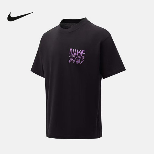 NIKE耐克男T恤2026夏季图案印花棉质短袖透气运动上衣IH1370-010