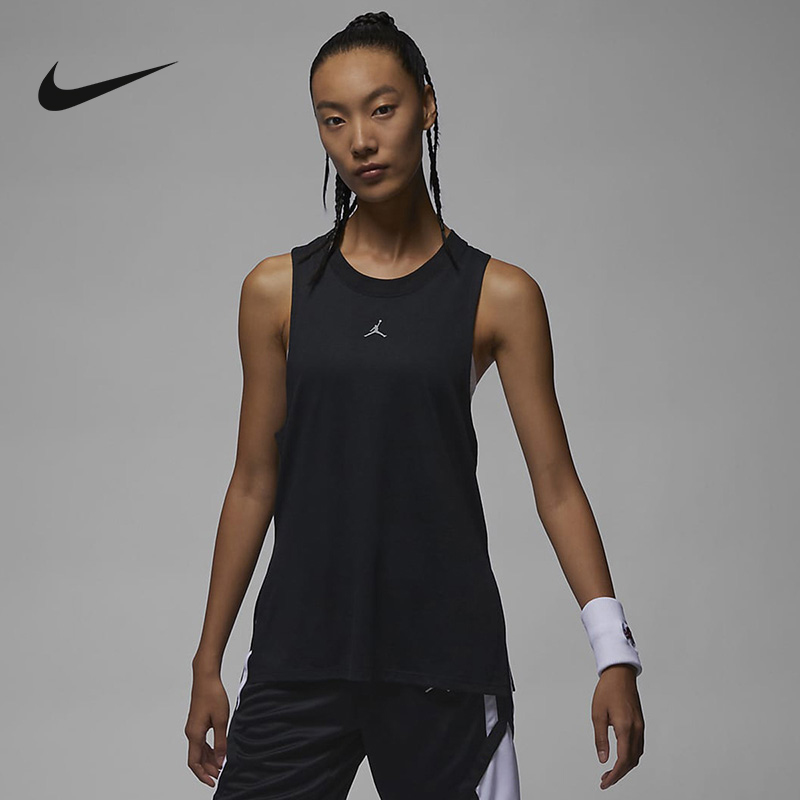 Nike耐克Jordan女子健身训练透气宽松速干运动背心无袖FB4630-010