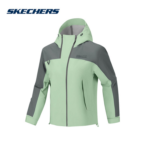 Skechers斯凯奇女士舒适透气连帽外套户外休闲夹克 P226W113/05XN