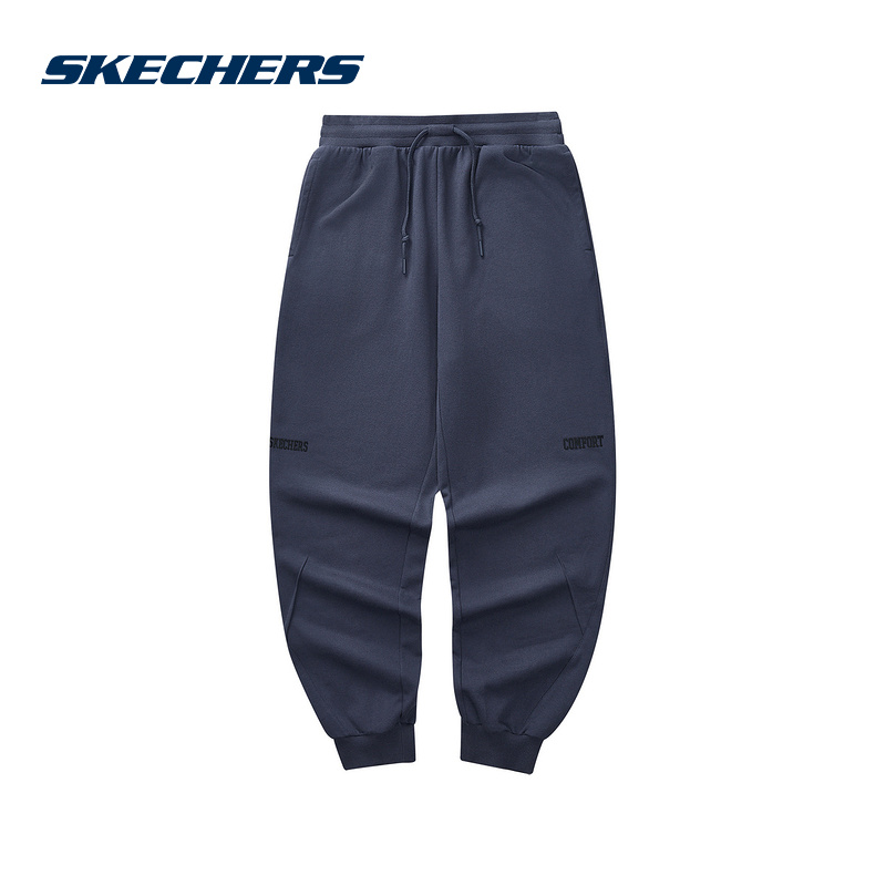 斯凯奇男休闲裤秋季新款时尚透气针织运动长裤 L324M055-026R