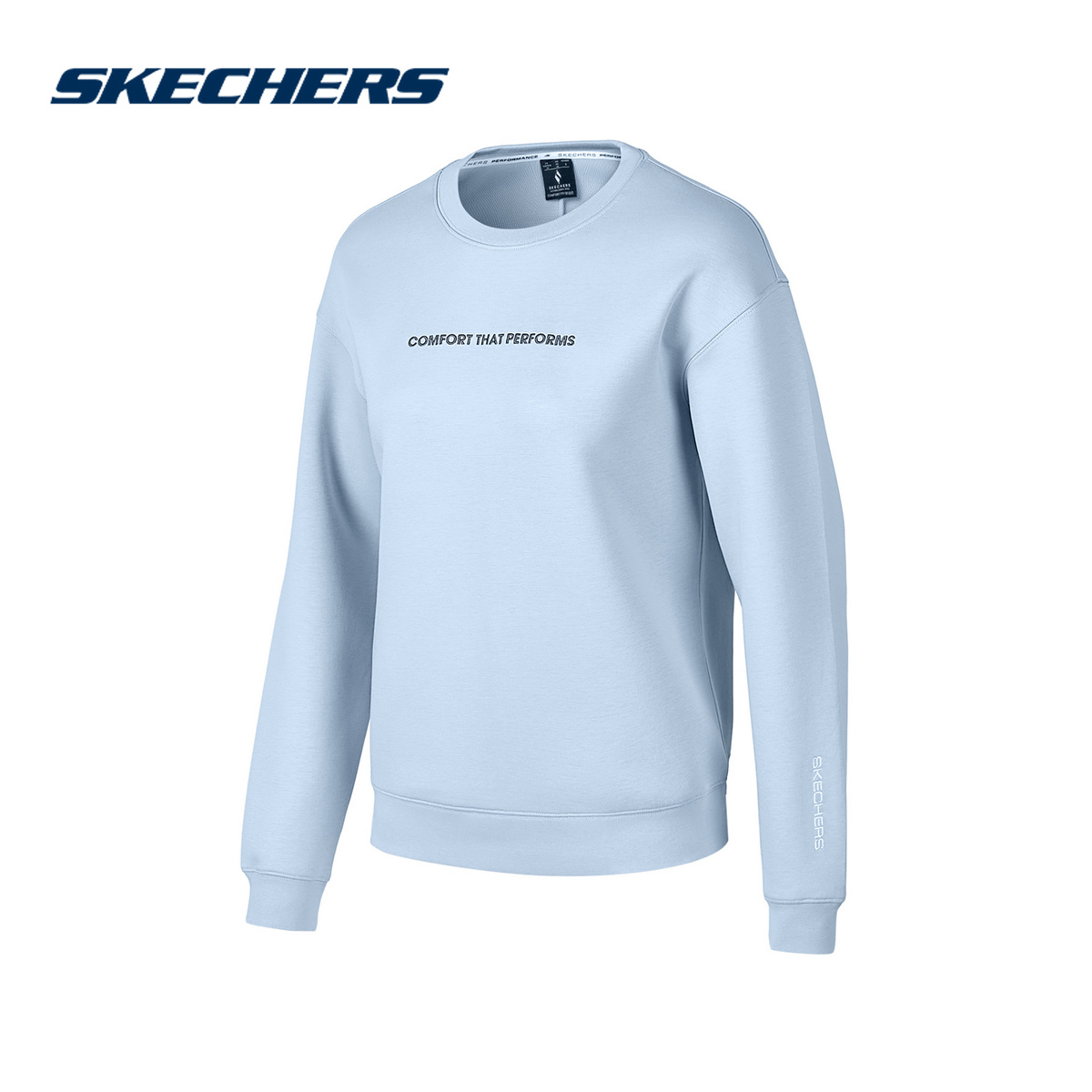 SKECHERS|（新款）2024冬女针织套头卫衣 P424W051-02K5