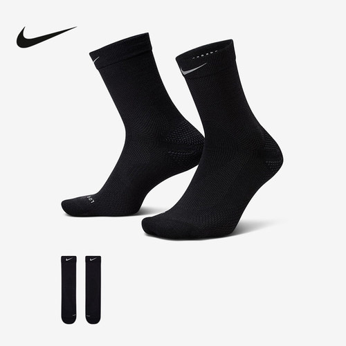 Nike耐克男女袜子RUNNING LIGHTWEIGHT中筒运动袜1双装IF2509-010