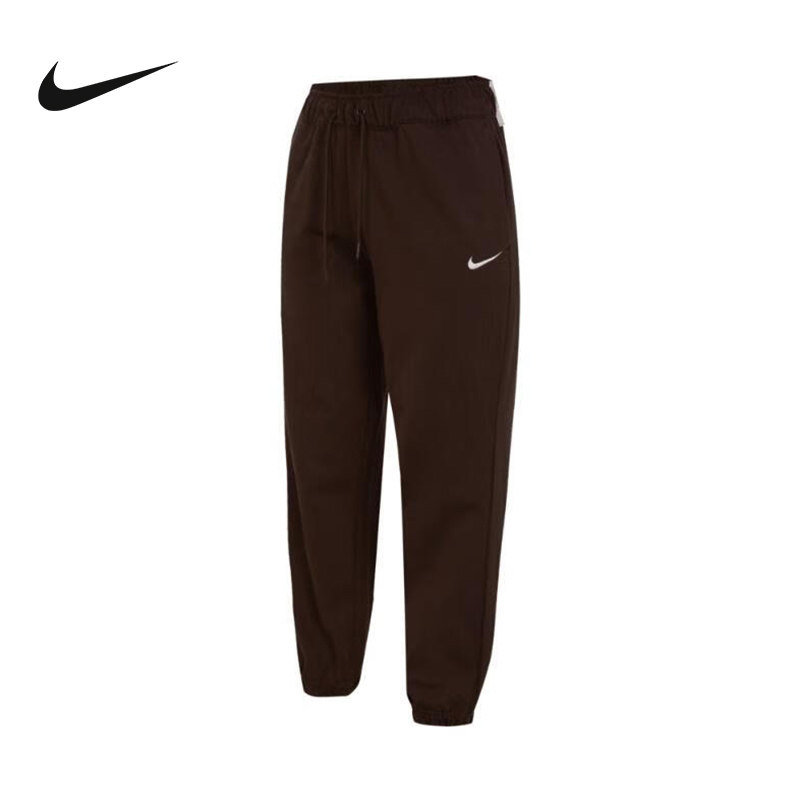 nike耐克女裤秋季运动裤薄款针织刺绣收口休闲跑步长裤dm6420-237