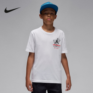 IO2686 针织衫 100 印花图案圆领休闲短袖 NIKE耐克男大童T恤夏新款