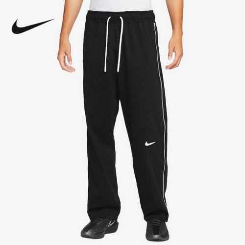 Nike耐克男裤25秋新款篮球训练侧拉链针织透气直筒长裤HV1896-010