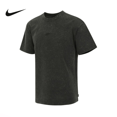 nike耐克t恤男25夏新款水洗做旧休闲运动圆领短袖上衣HJ0553-355