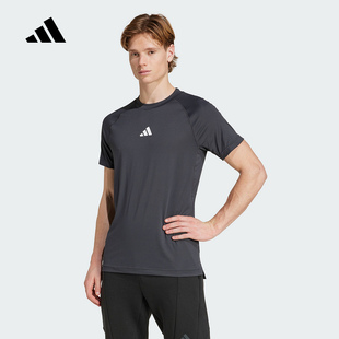 adidas阿迪达斯GYM+速干凉爽健身服半袖2025夏男短袖T恤 JY9511