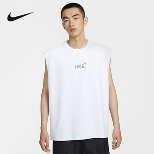Nike耐克男子无袖T恤夏新款字母印花透气圆领运动背心 IH9266-100