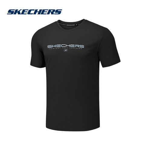 Skechers斯凯奇男子运动短袖休闲宽松透气圆领针织T恤 P226M328