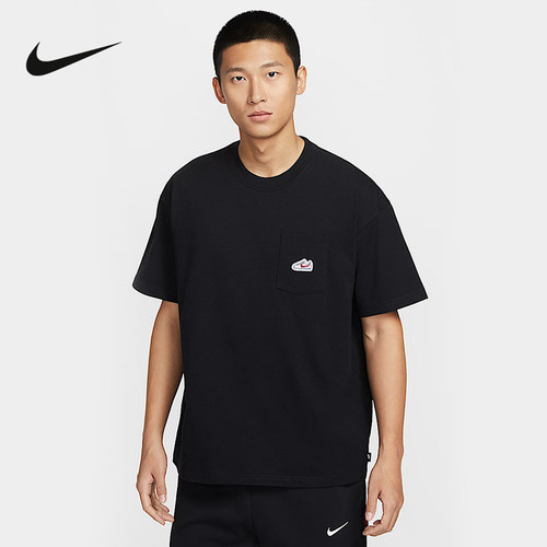 耐克NIKE新品2025夏男短袖运动休闲跑步针织衫圆领T恤 IB1383-010