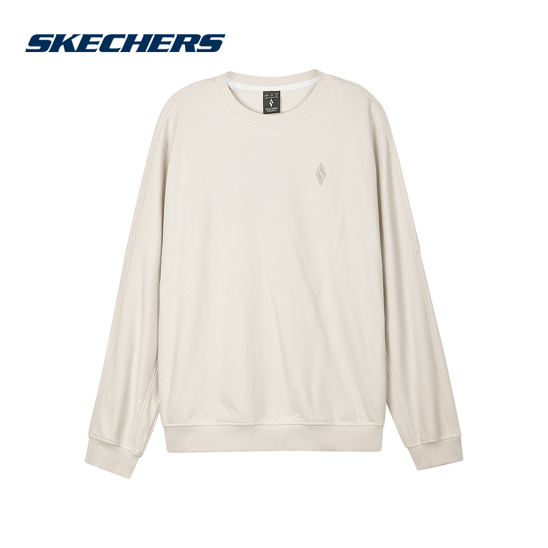 斯凯奇SKECHERS新品秋男针织套头卫衣 圆领运动L124M034-00F1