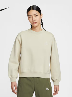 Nike耐克ACG女子加绒卫衣25冬新款宽松圆领针织套头衫IH0716-229