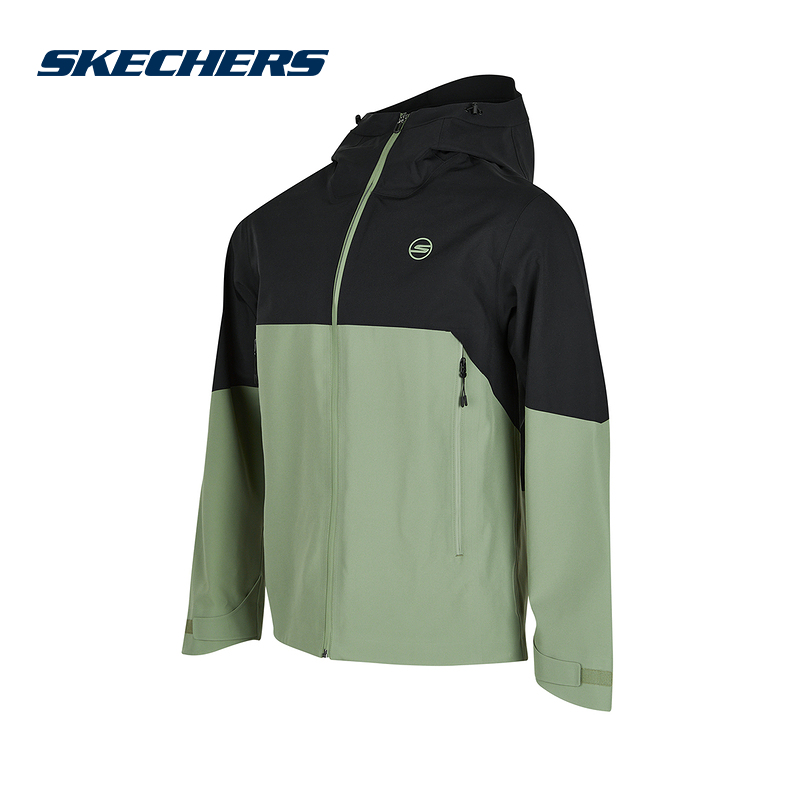 SKECHERS斯凯奇夏季男女户外徒步运动连帽梭织外套 P224U045-03LX