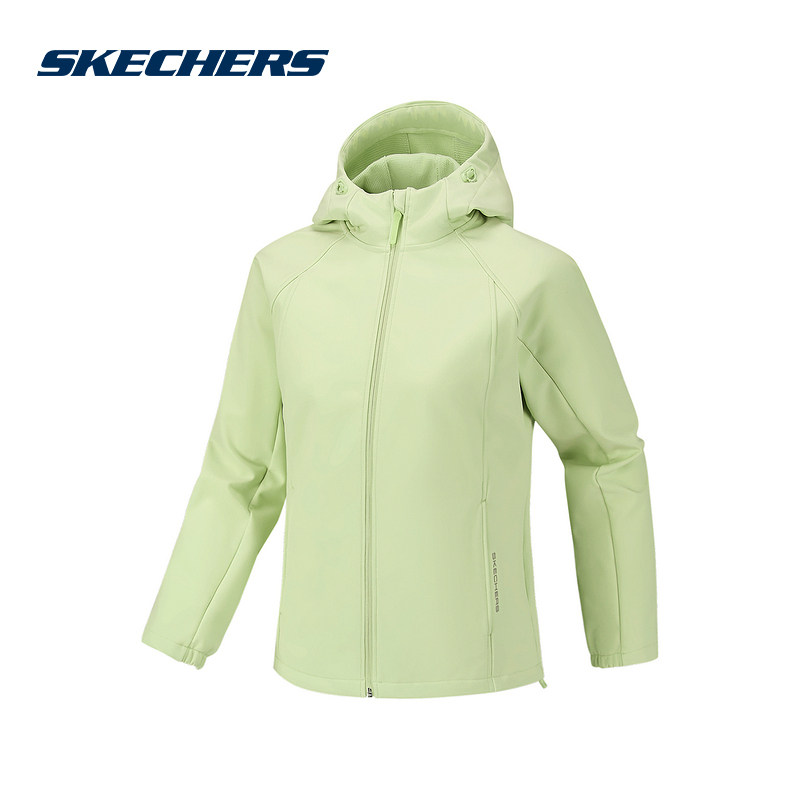 Skechers斯凯奇女士秋冬休闲时尚舒适梭织连帽外套 P126W001/0420,运动服/休闲服装,运动茄克/外套,淘宝优惠券,粉丝福利购,淘宝优惠卷