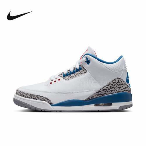 Nike耐克男鞋Air Jordan 3 白蓝AJ3 复刻运动鞋篮球鞋IF4396-104
