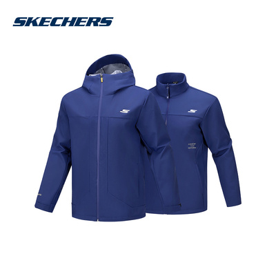 SKECHERS斯凯奇户外三合一夹克含内胆冬男梭织外套 P425M028-007D