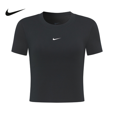 Nike耐克2026秋季新款女子运动健身短袖修身带胸垫上衣IV4971-010