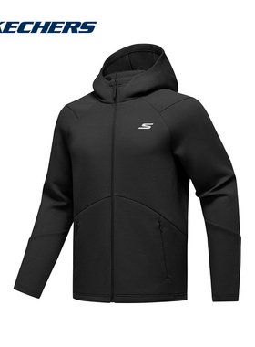 Skechers斯凯奇冬季时尚舒适夹克男子针织连帽外套 P425M063/0018