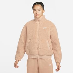 Nike耐克仿羊羔绒外套女短款上衣冬新款运动保暖夹克DR5629-200