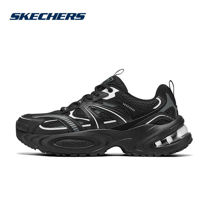 Skechers斯凯奇2025春老爹鞋男鞋缓震网面透气运动鞋 183199/BBK,运动鞋new,运动休闲鞋,淘宝优惠券,粉丝福利购,淘宝优惠卷
