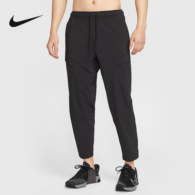 Nike耐克男裤夏新款训练健身刺绣小勾透气速干运动长裤HJ3155-010