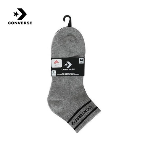 Converse匡威25夏季短袜男女同款简约休闲袜子三双装 UC0558-001