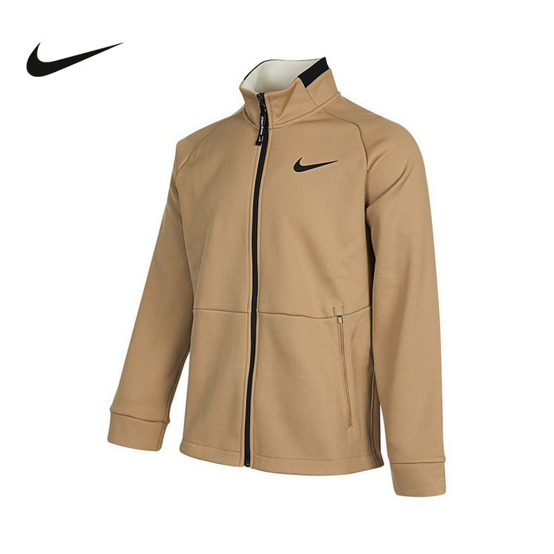 Nike耐克外套男冬新款加绒保暖卡其色立领跑步运动外套DM5941-247