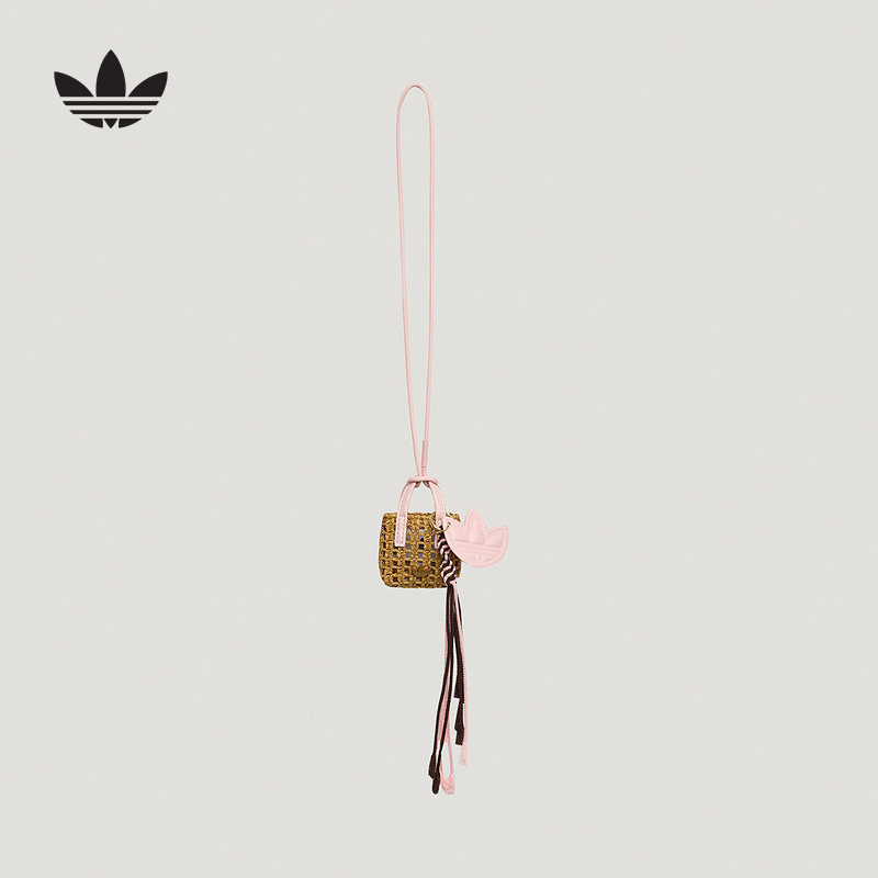 adidas阿迪达斯三叶草钩针编织包耳机盒2026夏女小巧配饰 LE9842