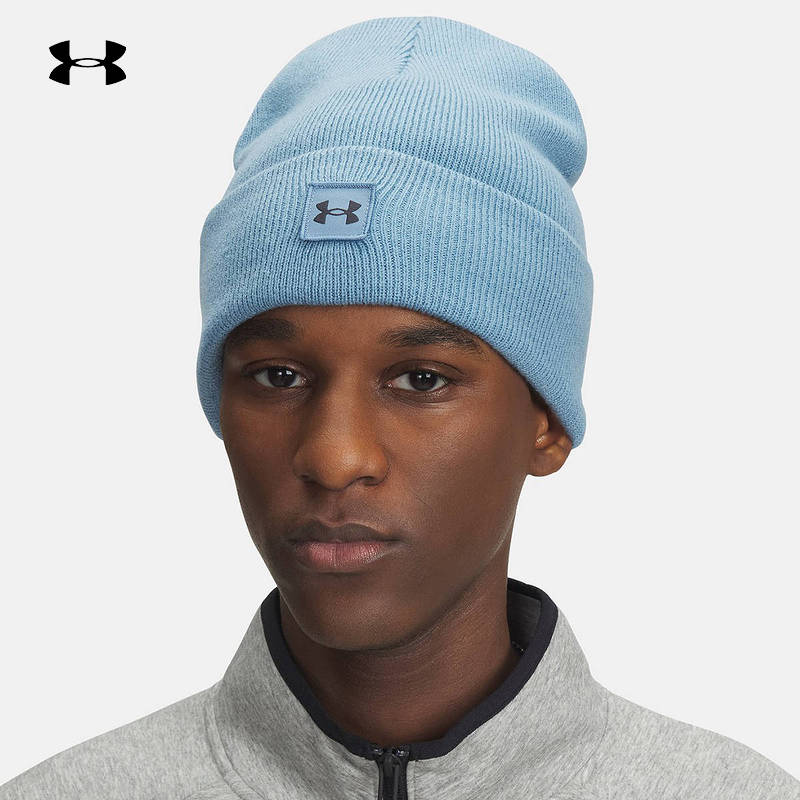 安德玛帽子男秋季毛线帽保暖针织帽男帽冷帽绒线帽 1373155-418