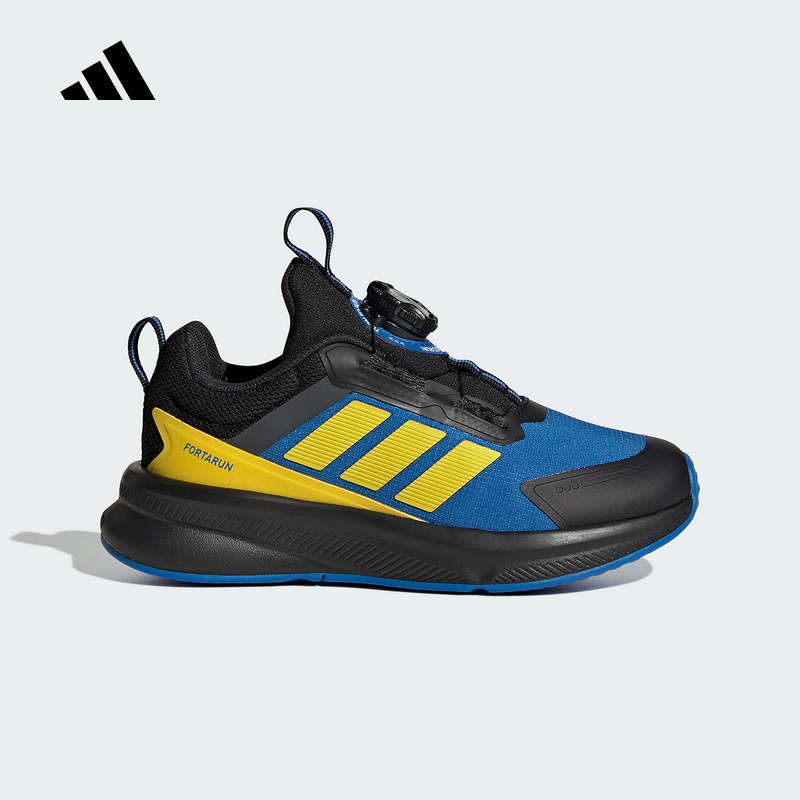 adidas阿迪达斯小童旋转按钮休闲鞋2025冬FORTARUN运动鞋 HP3589