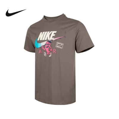 Nike耐克短袖男夏新款印花大Logo宽松透气半袖运动T恤HQ9259-289