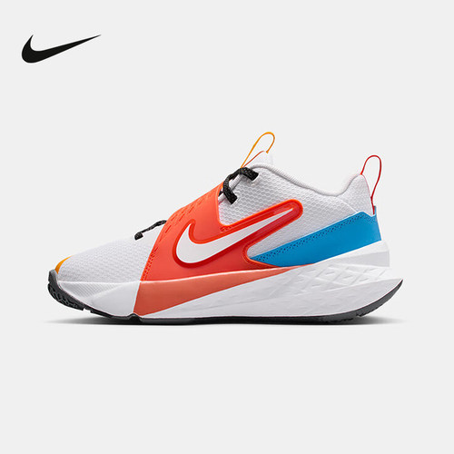 Nike耐克男女大童运动鞋Team Hustle D 12魔术贴篮球鞋IM3382-111