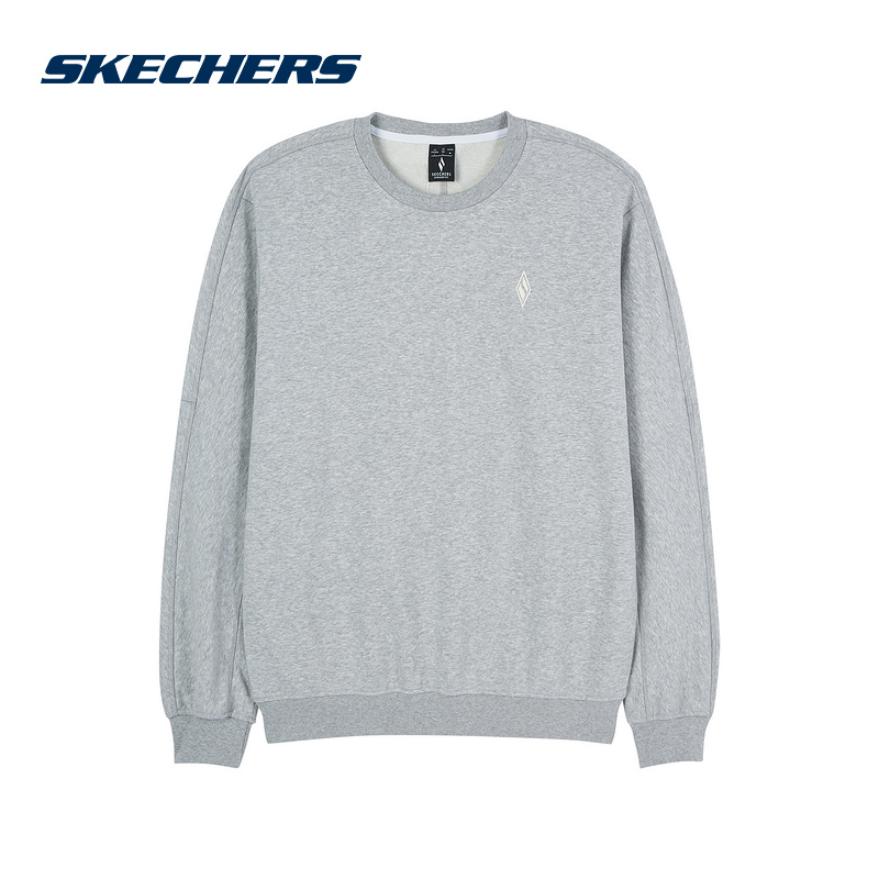 Skechers斯凯奇男款卫衣舒适休闲运动针织套头衫 L124M034/046J
