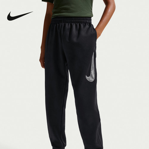 NIKE耐克马年新年款男大童训练长裤银色大勾运动裤IF2429-010