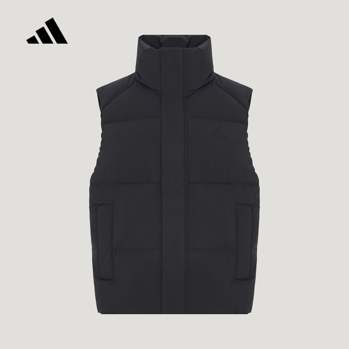 adidas阿迪达斯羽绒马甲秋女运动拒水防风保暖黑鸭绒背心 LE