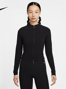 耐克外套女高腰款款上衣瑜伽健身透气紧身速干立领运动FV7424-010