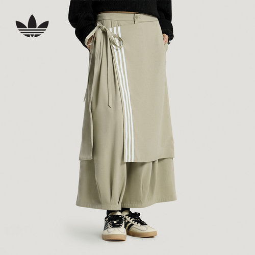 adidas阿迪达斯三叶草垂坠宽松运动裤PREMIUM 3S女梭织长裤KS5335