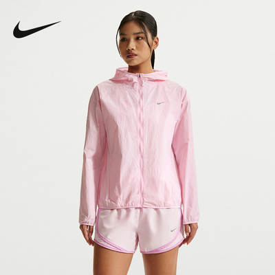 NIKE耐克女子外套2026夏新款轻薄速干透气连帽梭织夹克IH7974-663