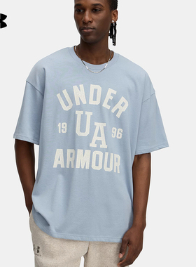 安德玛UNDERARMOUR健身训练运动休闲字母印花短袖T恤 1390179-465