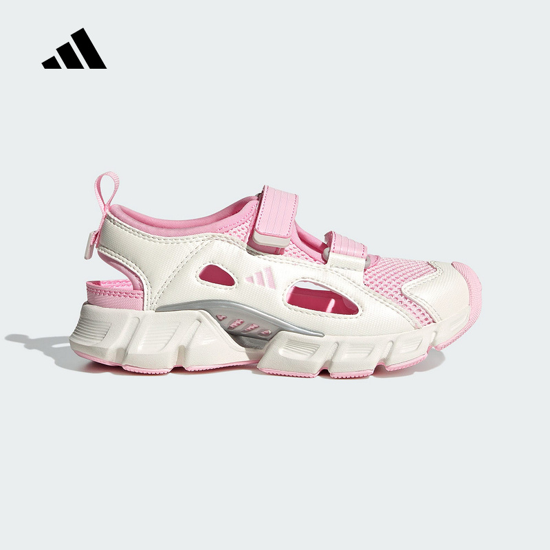 adidas阿迪达斯清风鞋2025夏女小童CLIMACOOL魔术贴凉鞋 JS0159