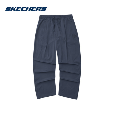 Skechers斯凯奇束脚裤夏男子速干长裤宽松直筒裤 L224M069/026R