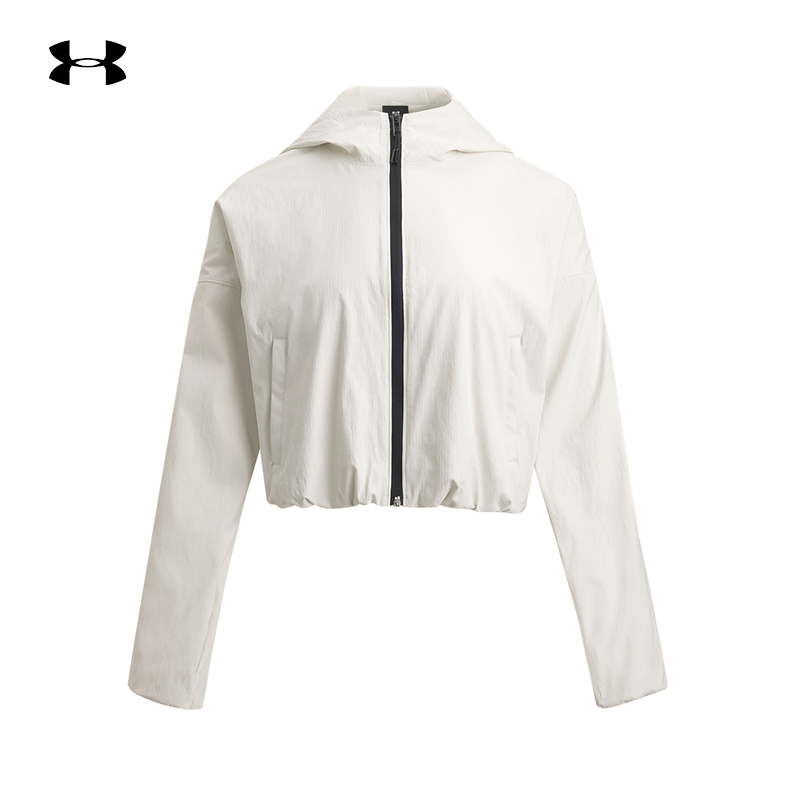 UA安德玛Unstoppable自在系列女子轻便黑运动休闲夹克6005967-003